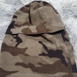 Young Men's/Teen Fleece Hat & Face Mask Brown camouflage pattern size L/XL
